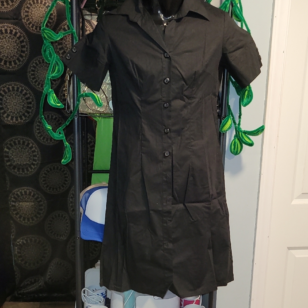 Black Button-Up Dress